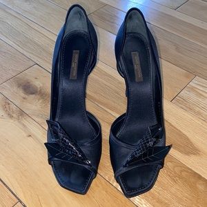 Louis Vuitton Heels, Satin and Snakeskin